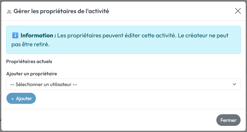 Gestion des propriétaires